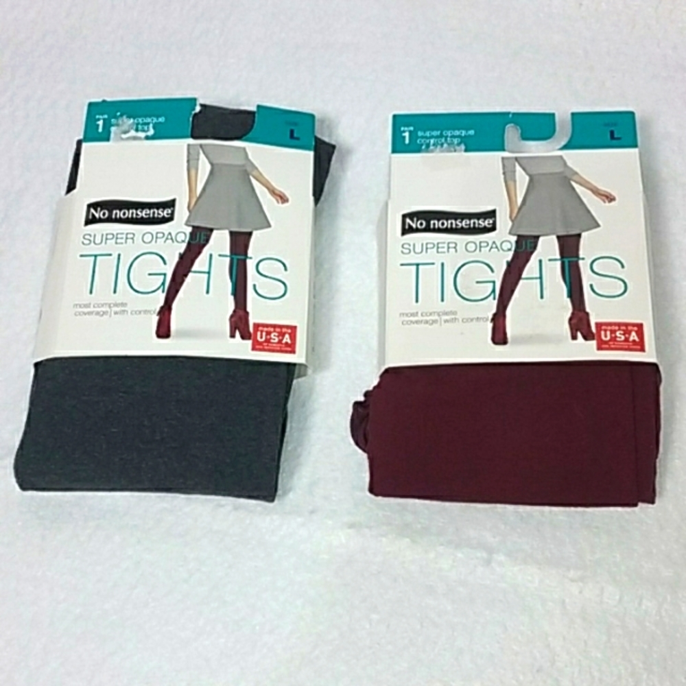No nonsense super opaque tights size L bundle